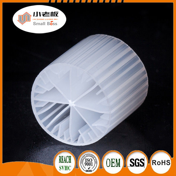 Ukuran 15*15mm dengan warna putih dan bahan HDPE murni media filter MBBR untuk tangki anaerob