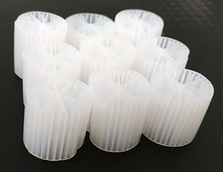 Ukuran 15*15mm dengan warna putih dan bahan HDPE murni media filter MBBR untuk tangki anaerob