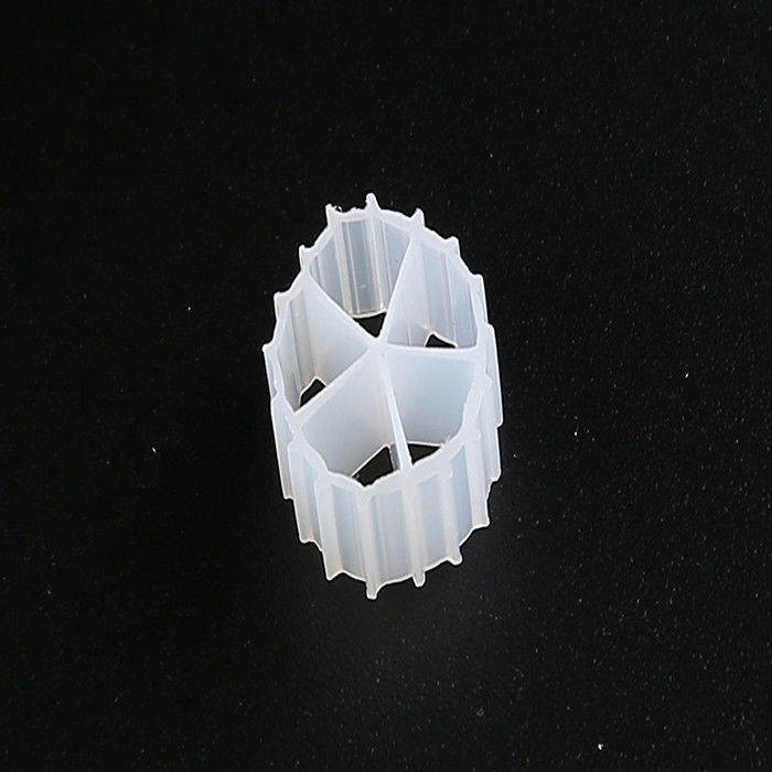 Warna alami MBBR Filter Media Dan Perawan HDPE Material MBBR Bio Media Untuk RAS 10 * 7mm