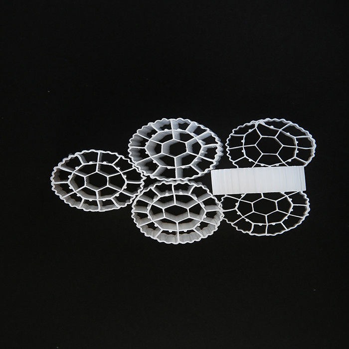 25mm X 10mm Ukuran Plastik Filter Media Perawan HDPE Bahan MBBR Bio Balls