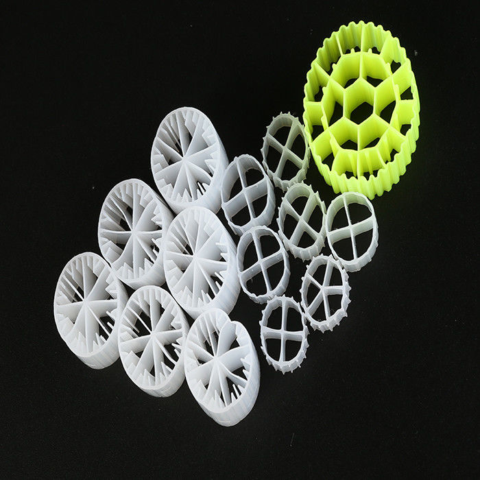 Plastic Aquaponics MBBR Filter Media 25*12mm Ukuran Pengolahan Air Bio Cel Untuk Kolam