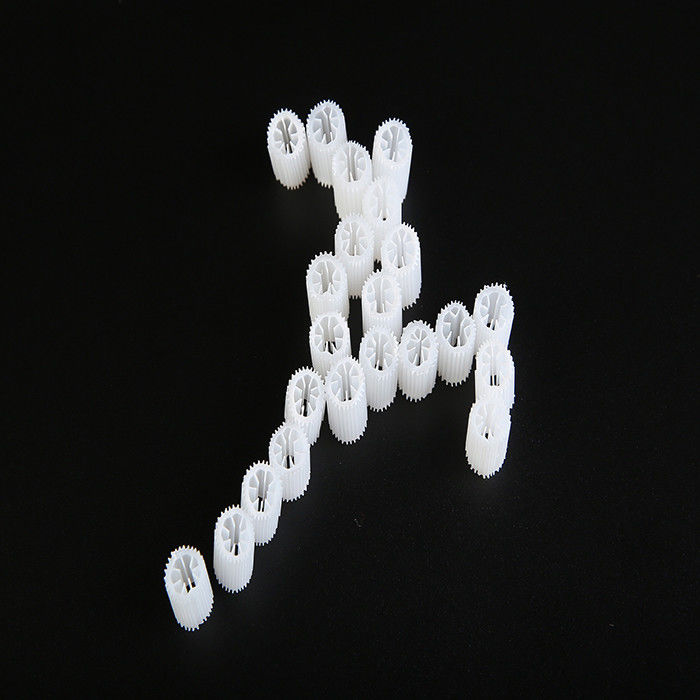 Virgin MBBR Bio Media Berat Ukuran 5*10mm Putih Virgin HIPS Bahan Plastik Biocell