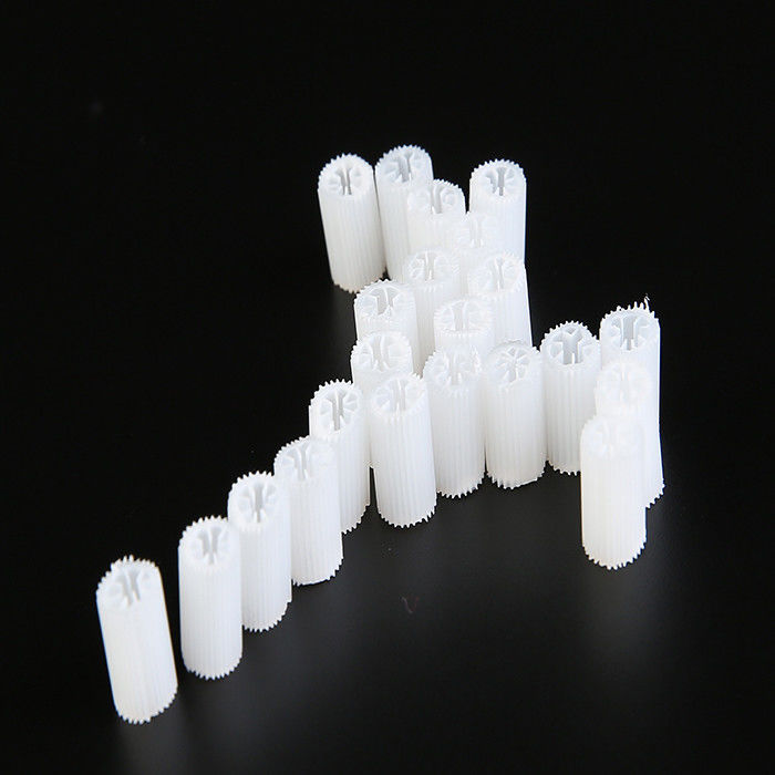 MBBR Bio Media Berat Ukuran 5 * 10mm Putih Perawan HIPS Bahan Plastik Biocell Untuk pengobatan
