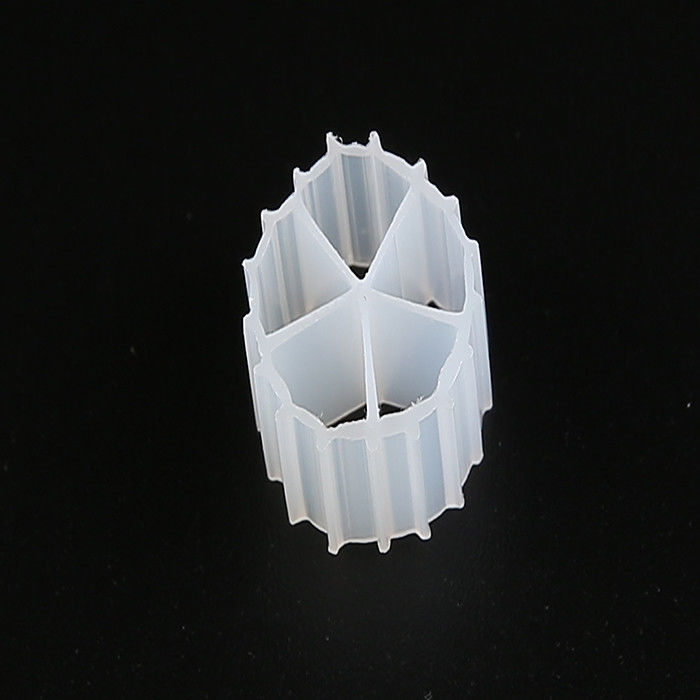 10*7mm MBBR Filter Media Virgin HDPE Material Warna Putih Bio Media Untuk Pengolahan Air