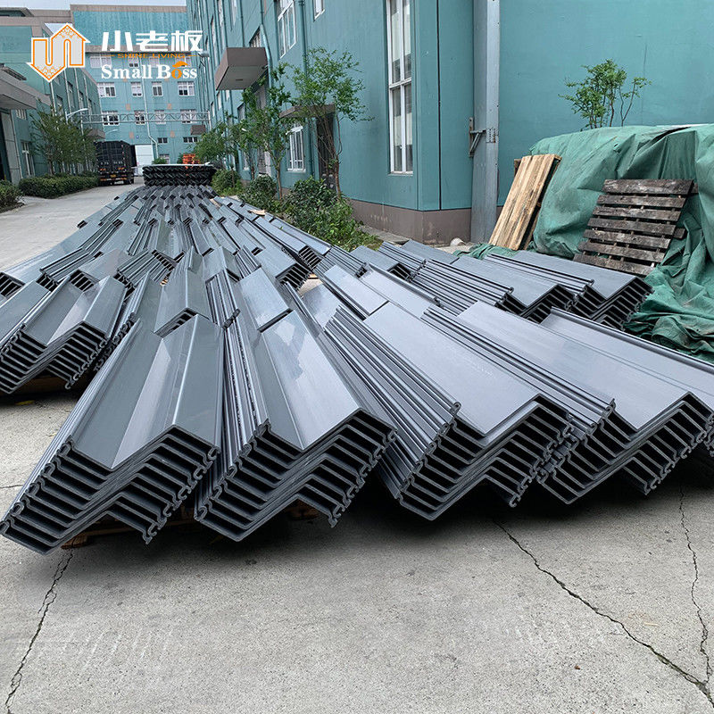 Biaya efektif dinding laut vinyl sheet Piling Panel 10mm 11mm Z Tipe PVC Sheet Pile
