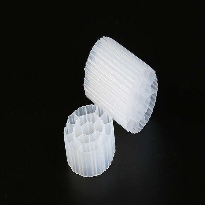 100% bahan HDPE murni MBBR Bio Media 35*18mm Ukuran Sertifikasi FDA
