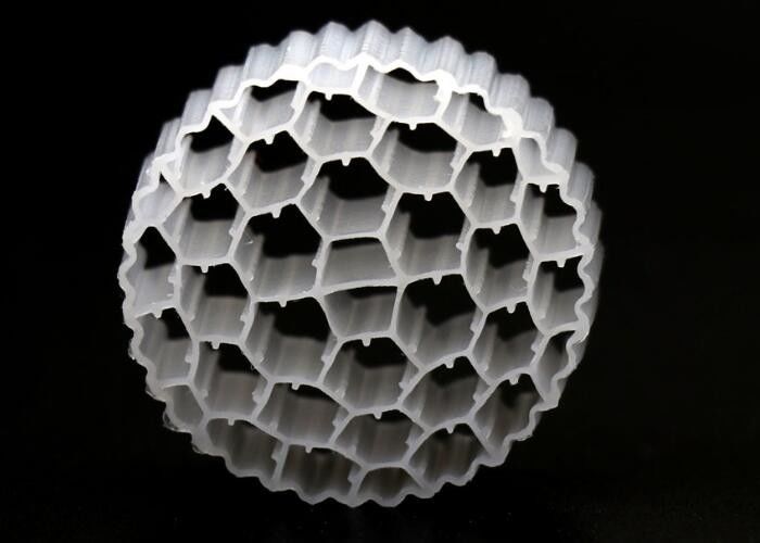 PE38 Mbbr Filter 25*4mm Hdpe Safty Moving Bed Filter Media Luas permukaan besar