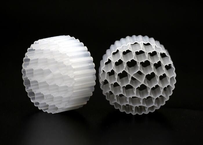 Pemancar Biofilm MBBR Carrier Bio Balls Untuk Pengolahan Air Kimia