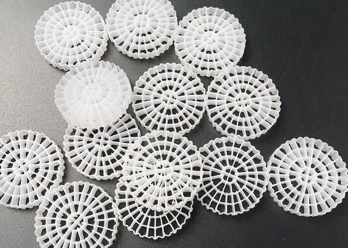Biomass Carrier kolam K3 Mbbr Media Untuk Filtrasi Biologi 25*4mm biopipe IFAS pengolahan air warna putih HDPE