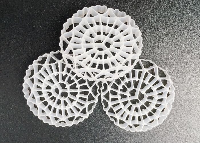 PE63 bentuk bunga MBBR Bio Media Dengan Luas Permukaan Besar 1200m2/m3