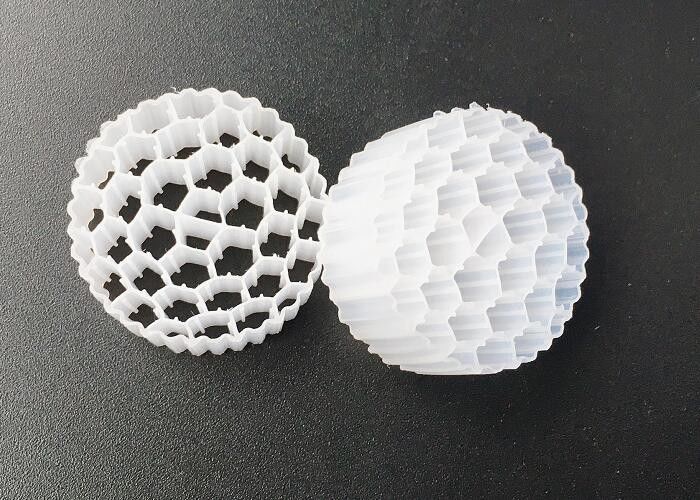 Plastik Bio MBBR Pengolahan Air FAB / Filter Menetes Pengemasan media terapung 25 * 12mm