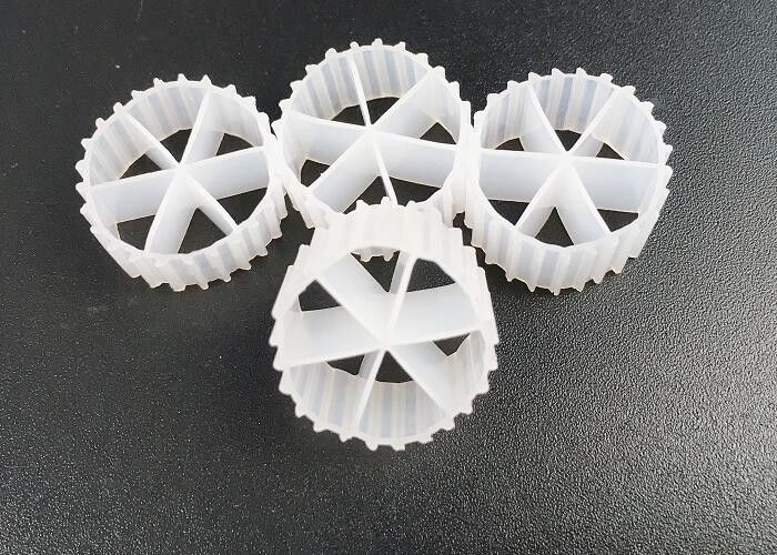 Media Filter K1 Plastik MBBR 6 Lubang Untuk Pengolahan Air