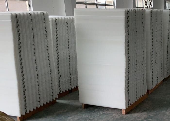 UV Ioresistant Lamella Filter Ditenggelamkan Filter Tetap Berangin Warna Putih