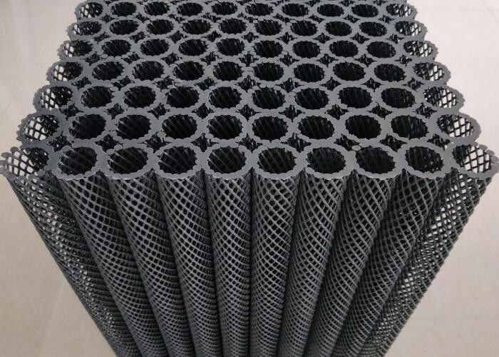 Bio Block Hdpe Plastic Piping Media Untuk Pengolahan Air Hitam Warna Panas Untuk Akuakultur