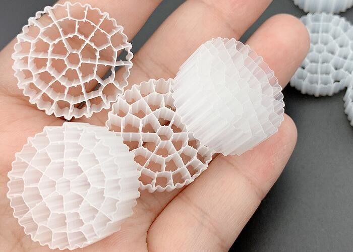 FDA PE37 25*10MM Media Filter Terapung MBBR HDPE Putih