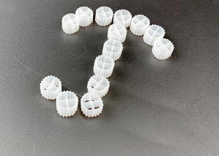 Virgin HDPE White 11MM Bio Filter Media Untuk Denitrifikasi