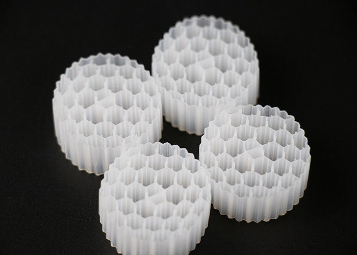 Warna Putih Bahan Hdpe 38 Lubang MBBR Carrier Virgin PE