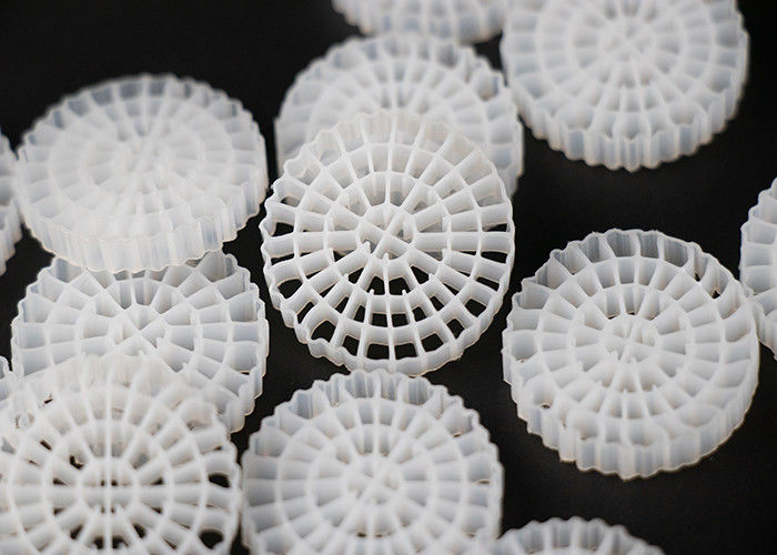 Warna Putih MBBR Bio Media Virgin HDPE Material K5 Untuk Pengolahan Air Limbah
