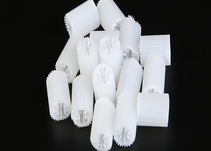 MBBR Bio Media Berukuran Berat 5*10mm Virgin HIPS Material Plastik MBBR Filter Media