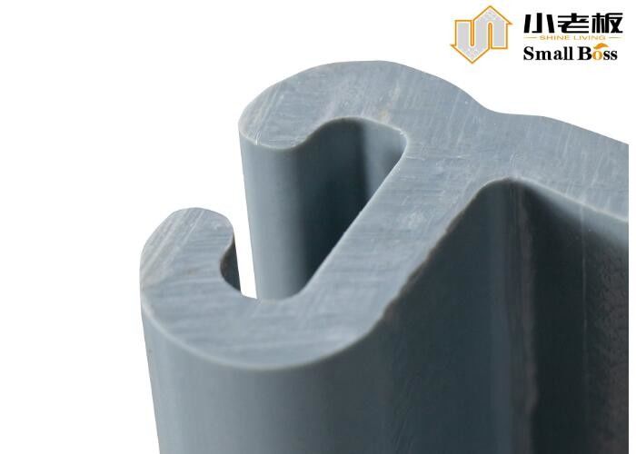 Grau Warna Vinyl PVC Sheet Tumpukan Disesuaikan Tipe Z Ekstrusi